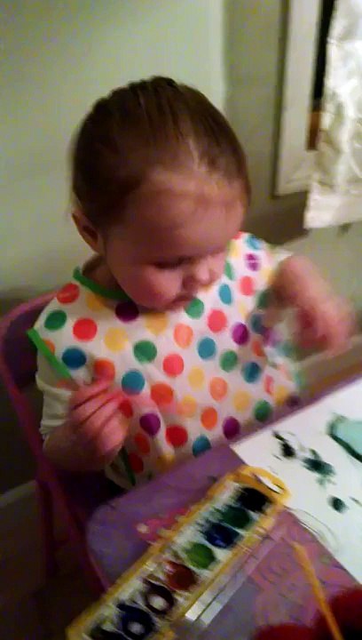 Josie paints a secret Easter Bunny (or Koala_)  | Kids video | Full_HD | 30fps