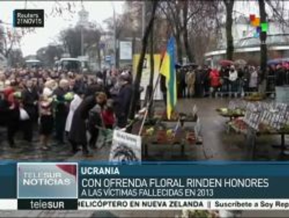 Ucrania: honran a las víctimas de las protestas del 2013