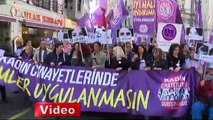 Taksim'de Kadın Cinayeti Protestosu