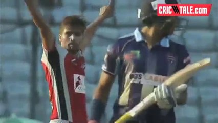 Muhammad Amir 2 Wickets on 2 bals in BPL 2015 vs Rangpur Ri
