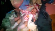Cute Baby Laughing at Daddy