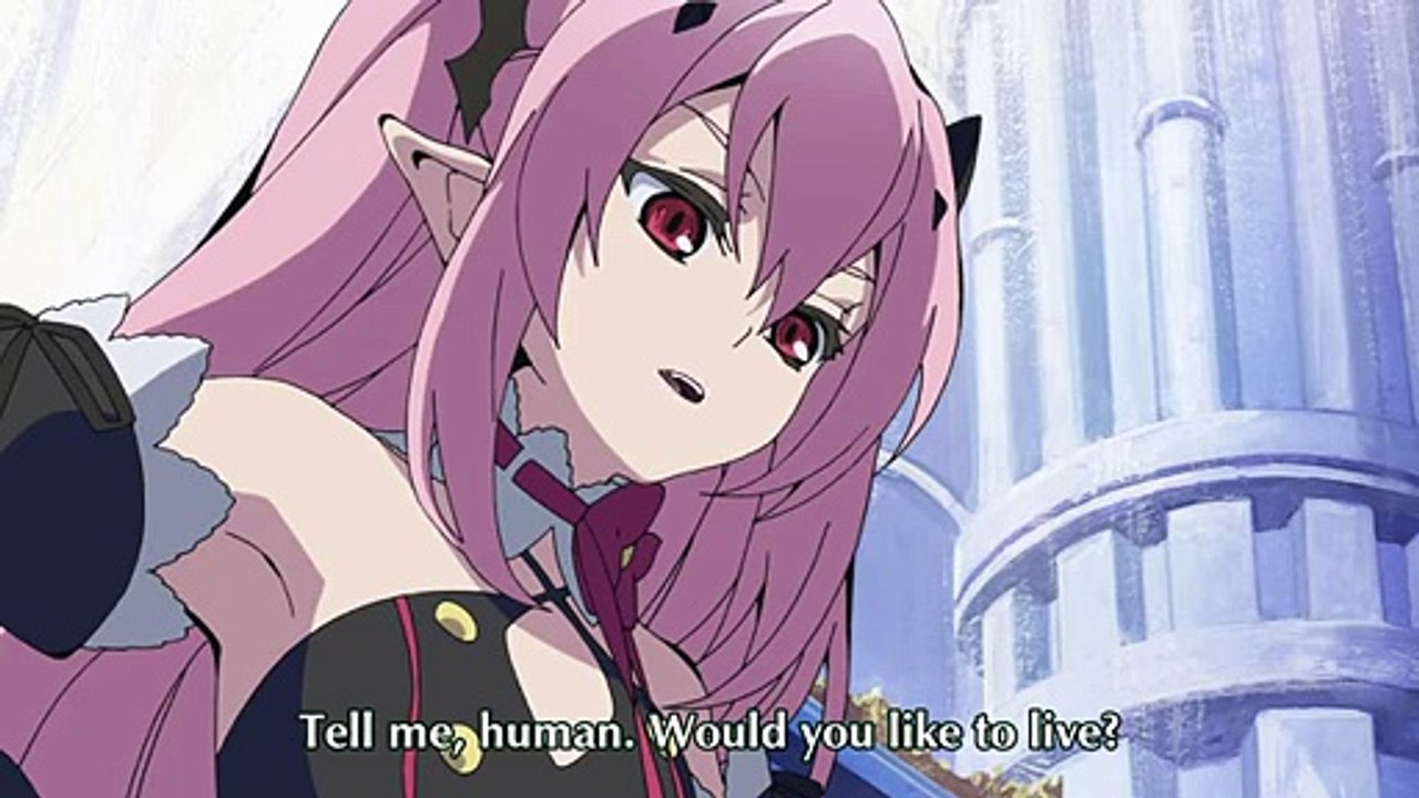 Owari no Seraph scene - Krul Tepes transforms Mikaela