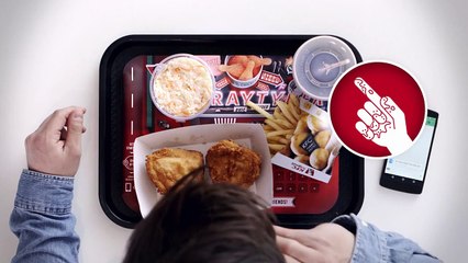 KFC propose le _Tray Typer_ le plateau connecté à votre smartphone - vidéo Dailymotion