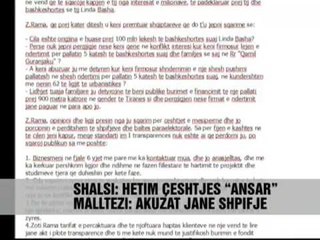 Akuzat e ndërsjellta Shalsi-Malltezi - Vizion Plus - News - Lajme