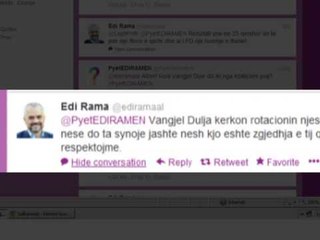 RAMA NE TWITER KOMENTON DISA SHQETESIME GJATE BASHKEBISEDIMIT ME QYTETARET LAJM