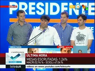 Jefe de campaña de Daniel Scioli dice que se mantienen expectantes