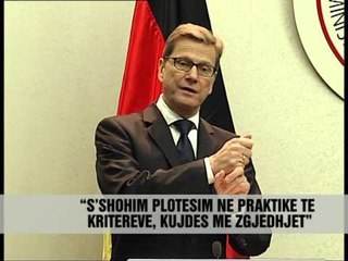 Westerwelle për nacionalizmin dhe statusin - Vizion Plus - News - Lajme