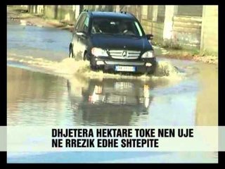 Përmbytjet në Kurbin, 50 hektarë tokë në ujë - Vizion Plus - News - Lajme