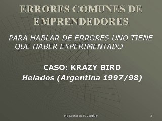 Errores comunes emprendedores