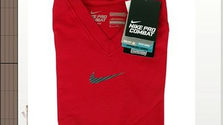 Mens Nike Pro Combat Hypercool Red S/S Sports Compression Baselayer Top S