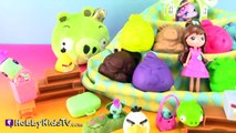 PLAY-DOH Surprise Toy Eggs Littlest Pet Shop! LPS Angry Birds Bad Piggies Blythe Zoe HobbyKidsTV