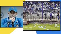 Dhoni Reacts After Fans Throw Bottles Inside Ground - YouTube