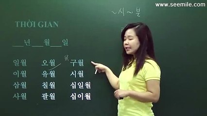 Hoc Tieng Han Quoc - Nhap Mon - Bai 12 ( Thoi Gian )