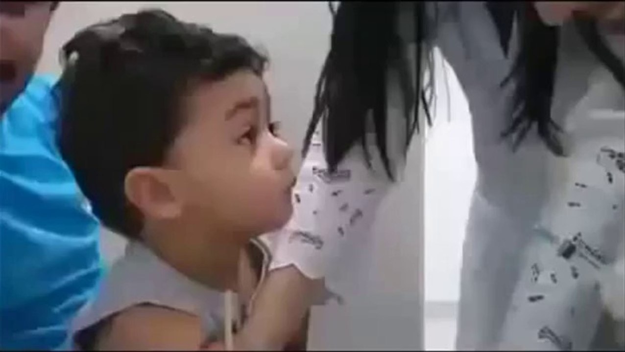 FUNNY MOMENTS ... FATHER AND SON WEPT TOGETHER WHEN INJECTED_FUNNY VIDEOS