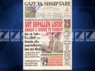 Gazetat shqiptare-Titujt kryesore te shtypit te dites 6 maj 2013