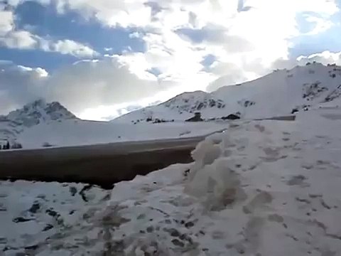 The short runway at the Courchevel Airport in the French Alps