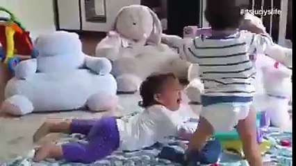 Babies Day Alone- Kids Fighting Video Very Funny
