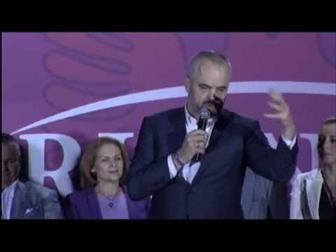MITINGU I PS NE KORÇE-EDI RAMA PREZANTON KANDIDATET PER DEPUTETE TE QARKUT-LAJM