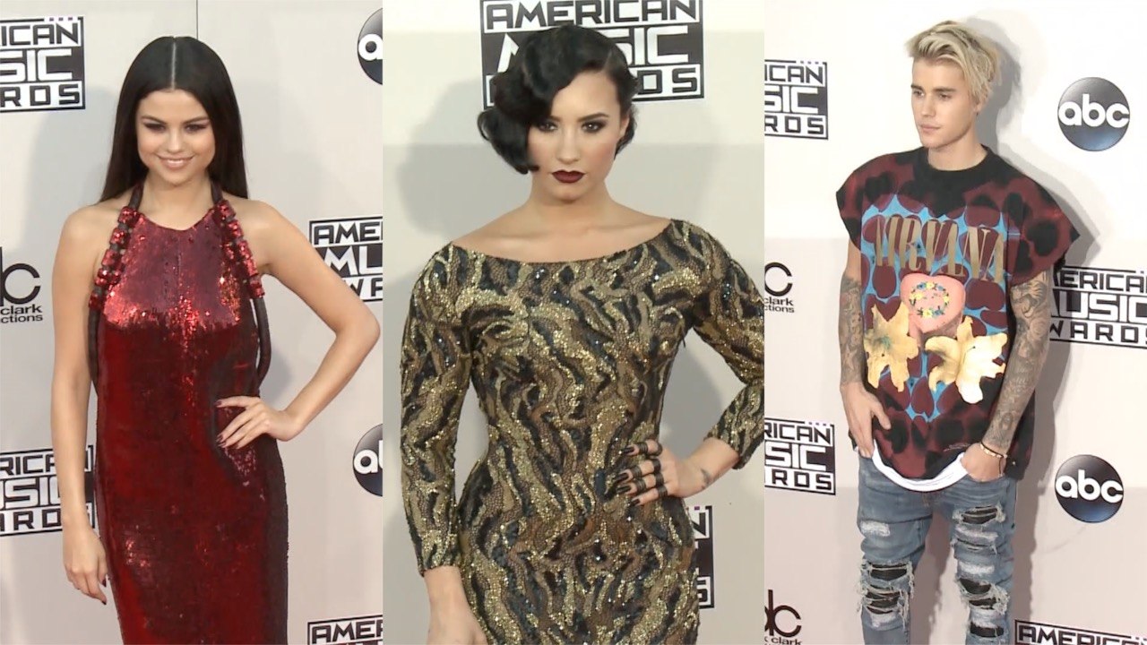 Justin Bieber, One Direction, Demi Lovato, Selena Gomez, Fifth Harmony AMAs 2015