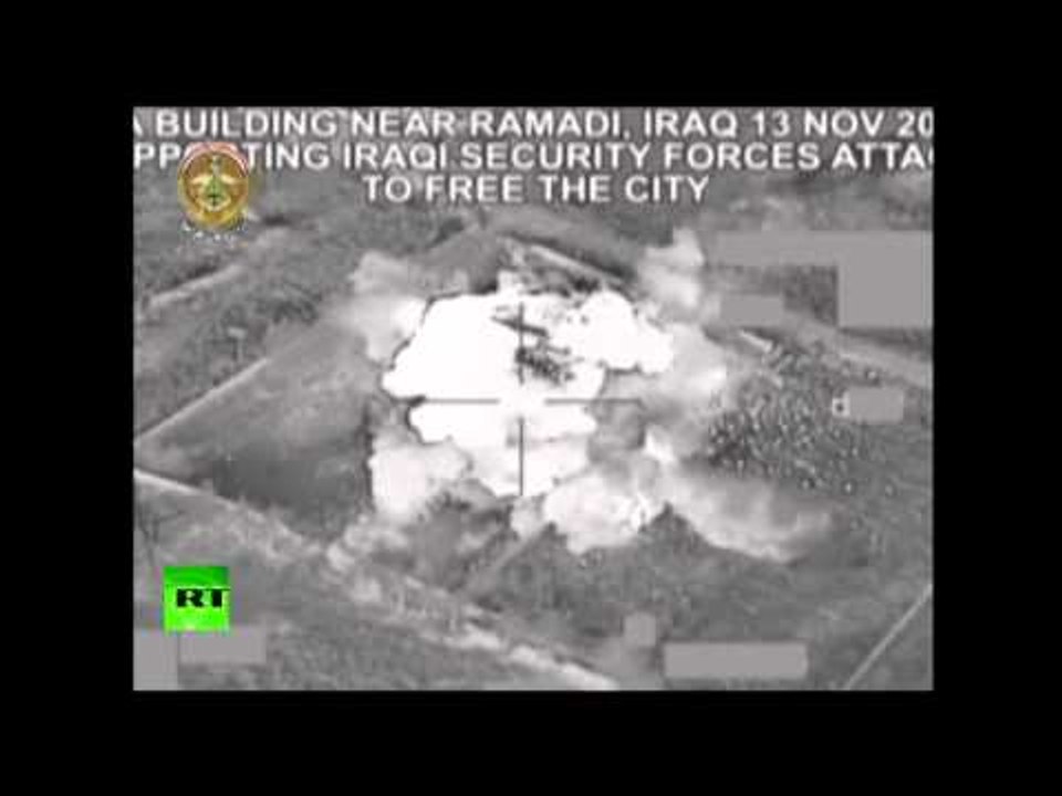 Aerial: Coalition airstrikes against ISIS hideouts and vehicles