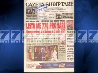 Gazetat shqiptare-Faqja e pare e shtypit te dites 8 qershor 2013