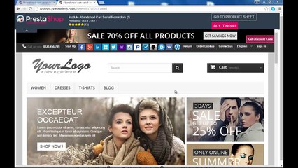 PrestaShop Abandoned cart reminder (Introduction)