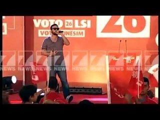 Flori Mumajezi kendon ne mitingun e LSI ne Berat