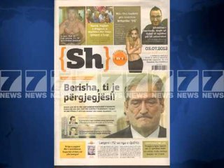 Gazetat shqiptare-Faqja e pare e shtypit te dites 3 korrik 2013
