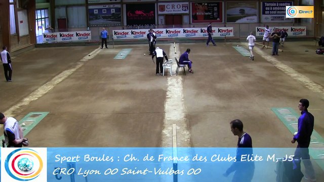 Premier tour, tir progressif, Club Elite masculin J5, CRO Lyon contre Saint-Vulbas, Sport Boules, saison 2015-2016