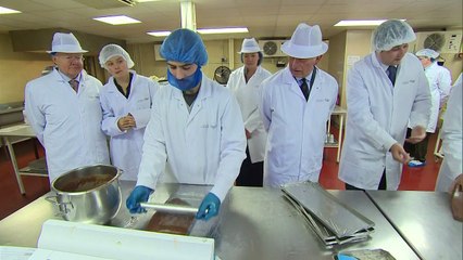Prince Charles visits House of Dorchester chocolate factory