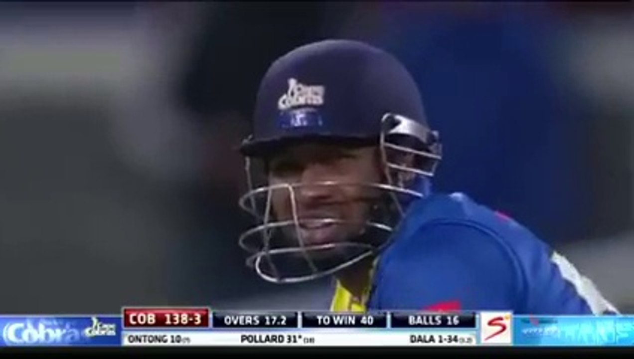 OUCH: Kieron Pollard's Six hits spectators head! #RamSlamT20