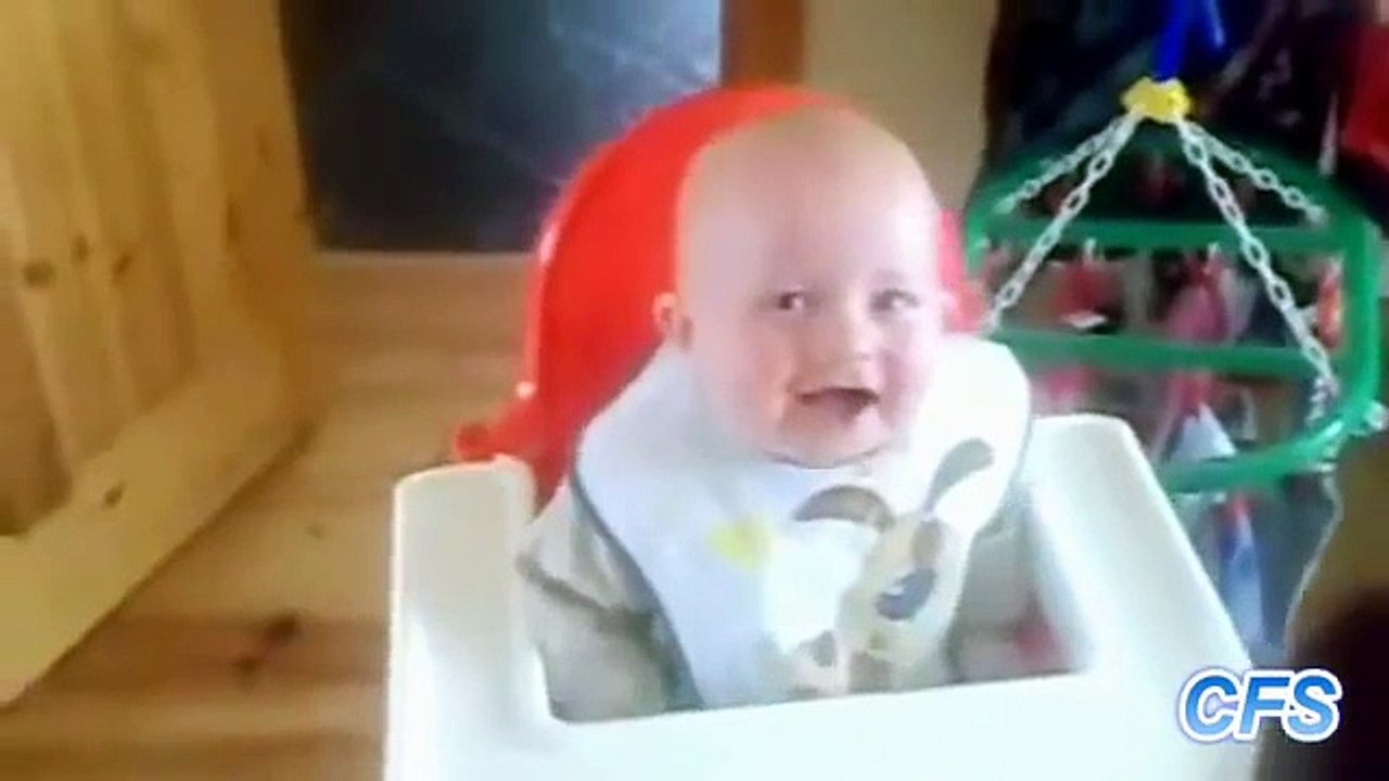 Funny spoon. Children laugh spoons