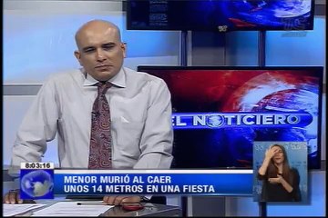 Menor murió al caer unos 14 metros en una fiesta
