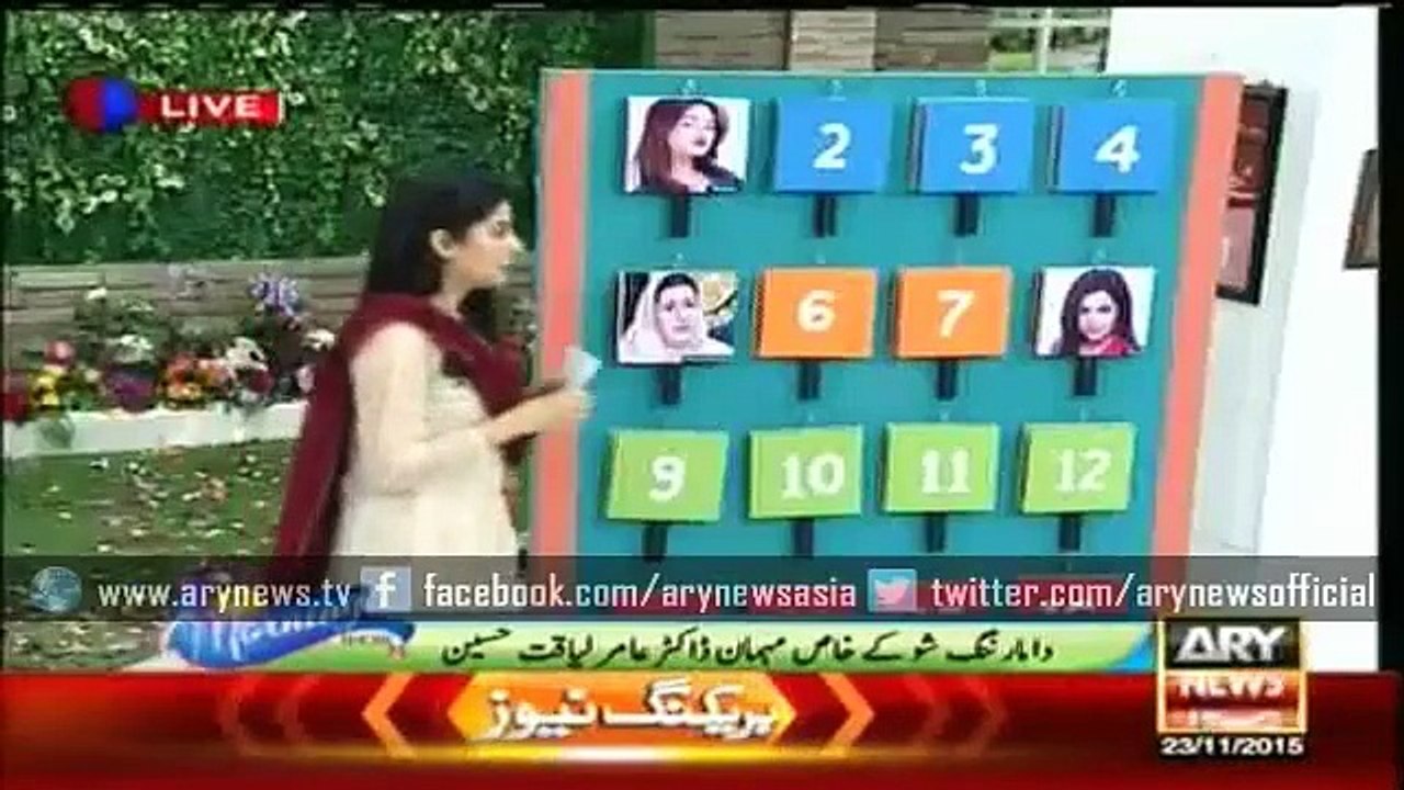 Amir Liaquat Hussain Embarrassed Reham Khan in Live Show