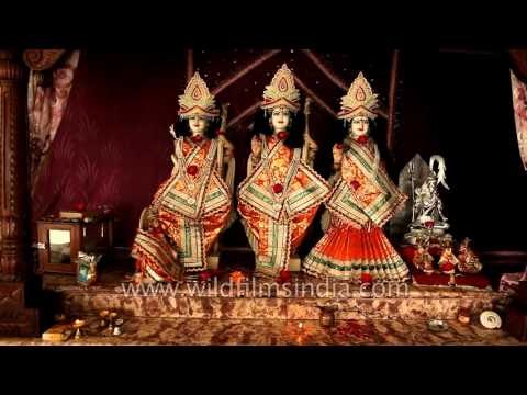 Hindus visit temple and offer prayers to gods and goddesses in Agra