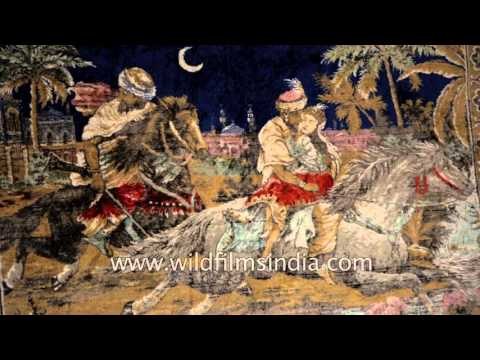 The grand interiors of Houseboat Teal on the Dal Lake in Srinagar