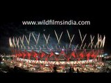 Indian stadium launches fireworks to celebrate big sporting event