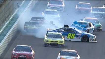 Multi Car Crash 2015 Nascar Sprint Cup  Homestead