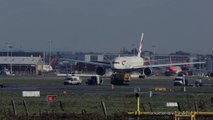 Airplanes landing and Take off at Gatwick Airport Close up views