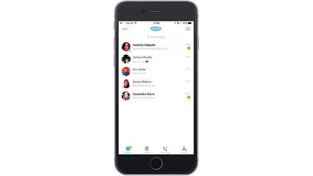 Set up calendar entries, start a call and check locations – all in Skype 6.6 for iPhone and iPad
