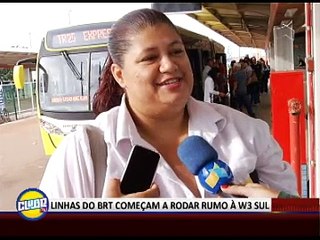 LINHAS DO BRT COMEÇAM A RODAR RUMO À W3 SUL