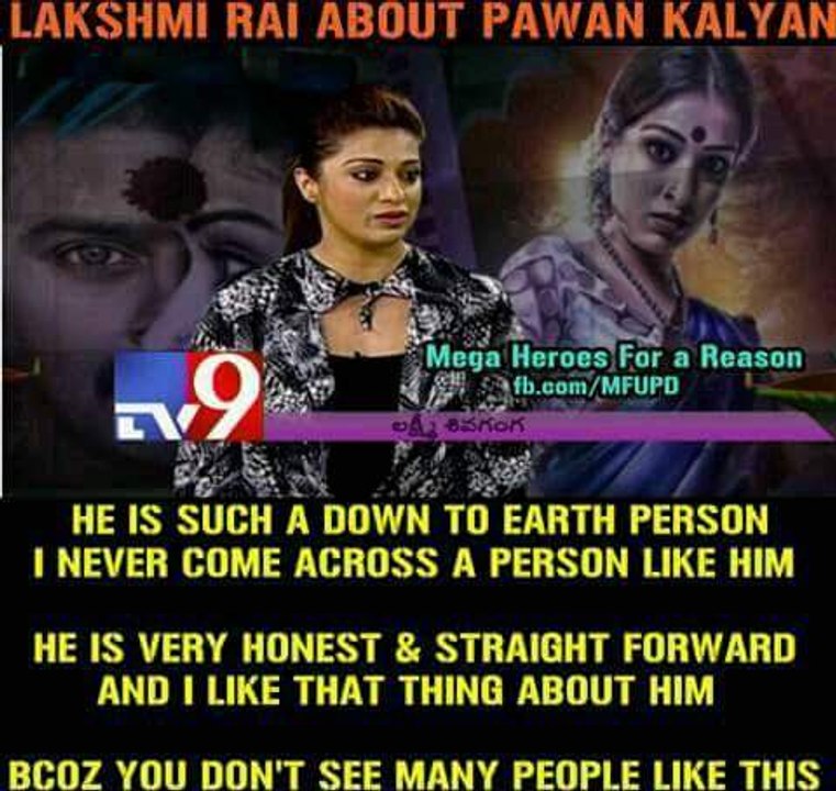 Lakshmirai About Pawan Kalyan
