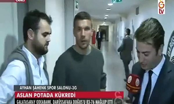 Darüşşafaka - Galatasaray OB 76-83 _ Maç sonu Lukas Podolski'nin açıklamal