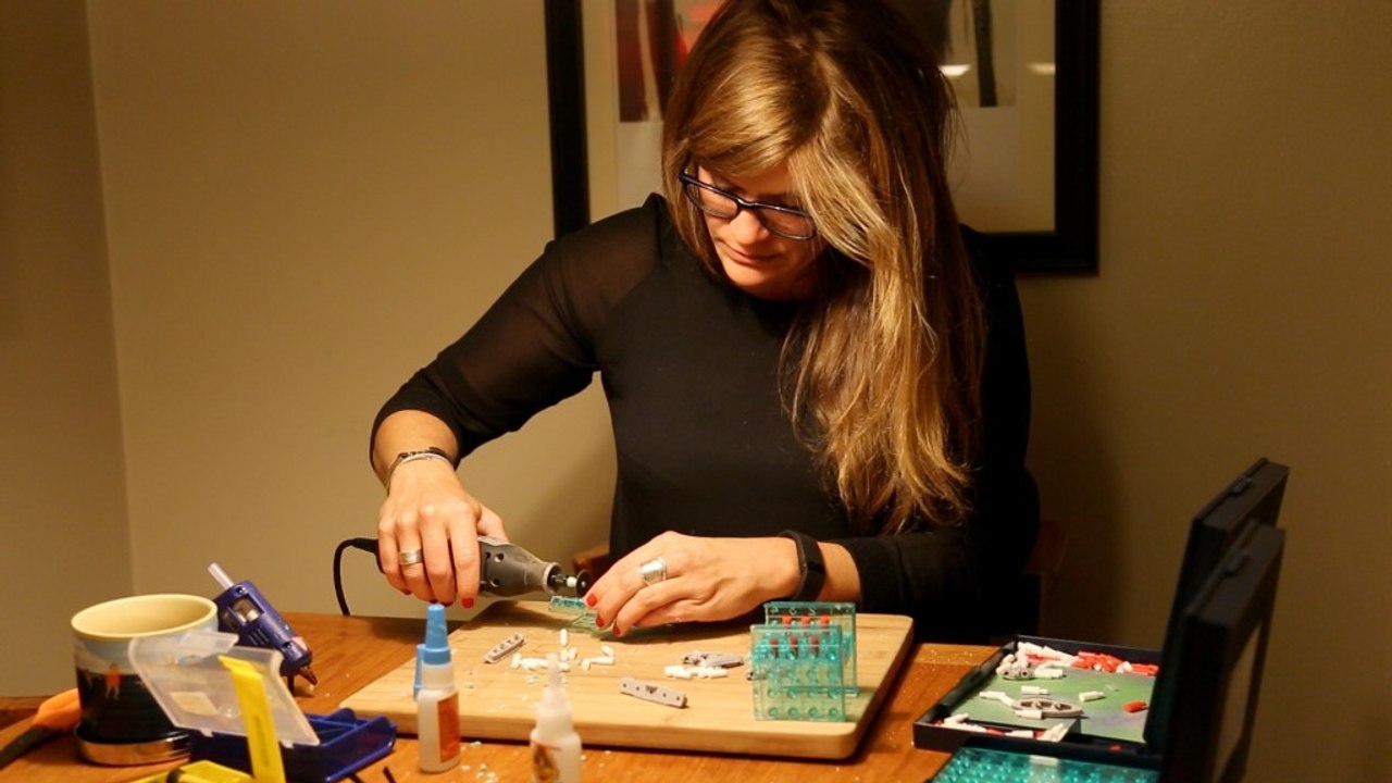 Designer explains her #chair365 project while making chair No. 305