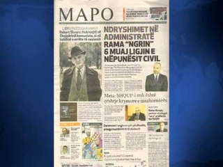 SHTYPI I DITES TITUJT KRYESORE TE FAQEVE TE PARA TE GAZETAVE SHQIPTARE 25 SHTATOR 2013