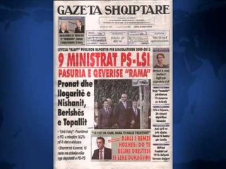 SHTYPI I DITES TITUJT KRYESORE TE FAQEVE TE PARA TE GAZETAVE SHQIPTARE 1 TETOR 2013