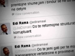 RAMA KONFERENCE NE TWITTER KRYEMINISTRI I PERGJIGJET "ON LINE" PYETJEVE TE QYTETAREVE LAJM
