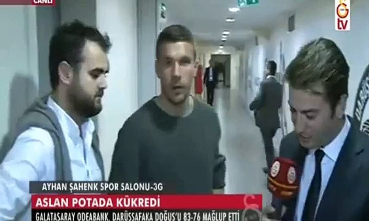 Darüşşafaka - Galatasaray OB 76-83 _ Maç sonu Lukas Podolski'nin açıklamaları