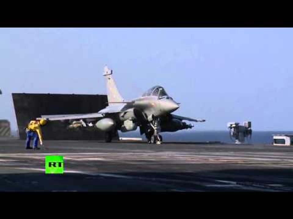 FIRST VIDEO: French jets on sorties targeting ISIS from Charles de Gaulle aircraft carrier