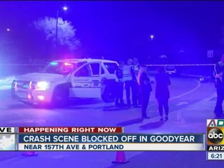 Crash scene blocked off in Goodyear